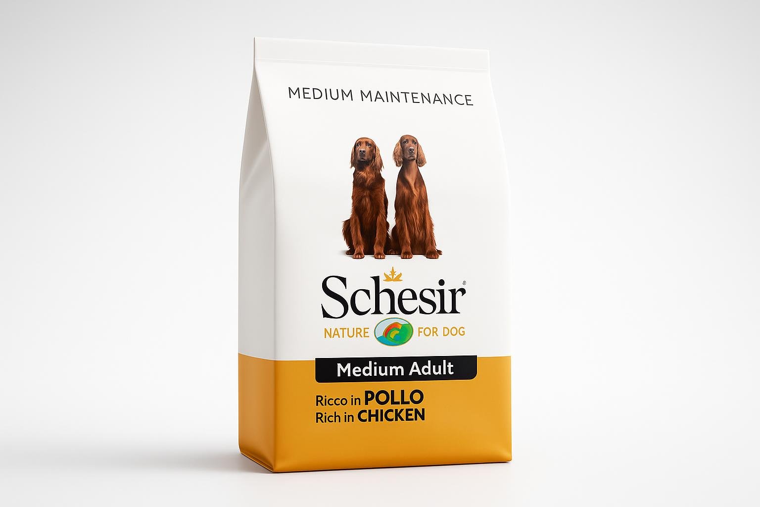 Crocchette Schesir al pollo per cani di taglia media 12 kg: qualità premium in super offerta