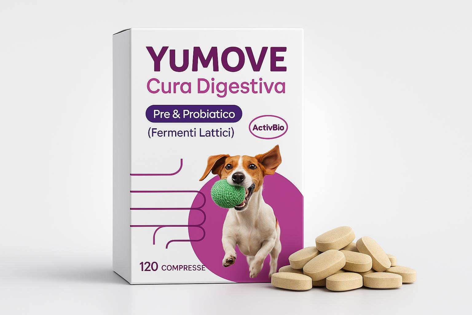 Yumove ActivBio probiotici per cani 120 compresse: supporto intestinale in sconto su Amazon
