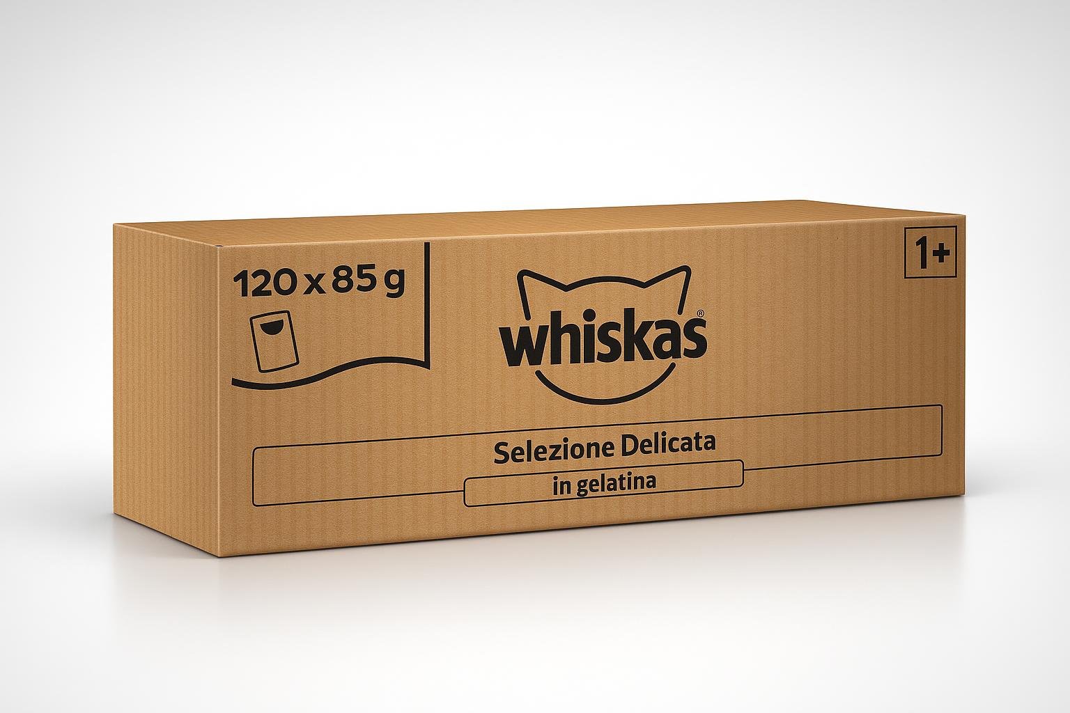 Whiskas umido in gelatina 120 bustine: scorta intelligente per gatti adulti che amano varietà di gusto