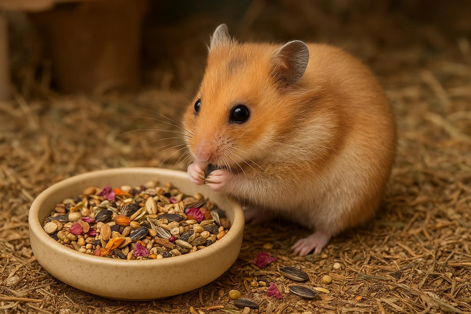 Criceto felice anche nella ciotola: idee di arricchimento alimentare sicuro con semi ed erbe