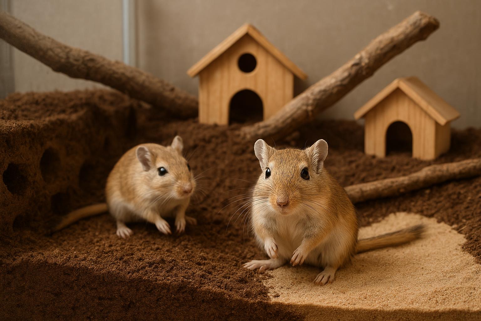 Gerbilli domestici e sabbia: come creare un habitat naturale con zone di scavo sicure in casa