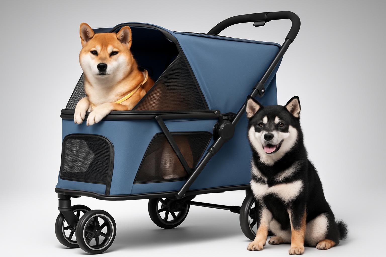 Passeggino EchoSmile per cani medi e grandi, soluzione comoda per cani anziani in offerta su Amazon