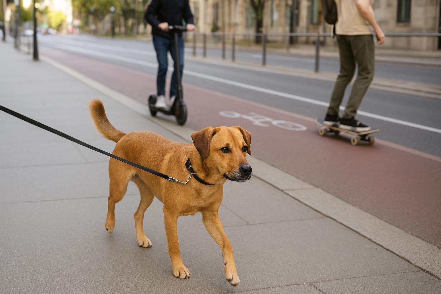 Cani e micro‑mobilità urbana: come abituare il cane a bici, monopattini e skateboard in città