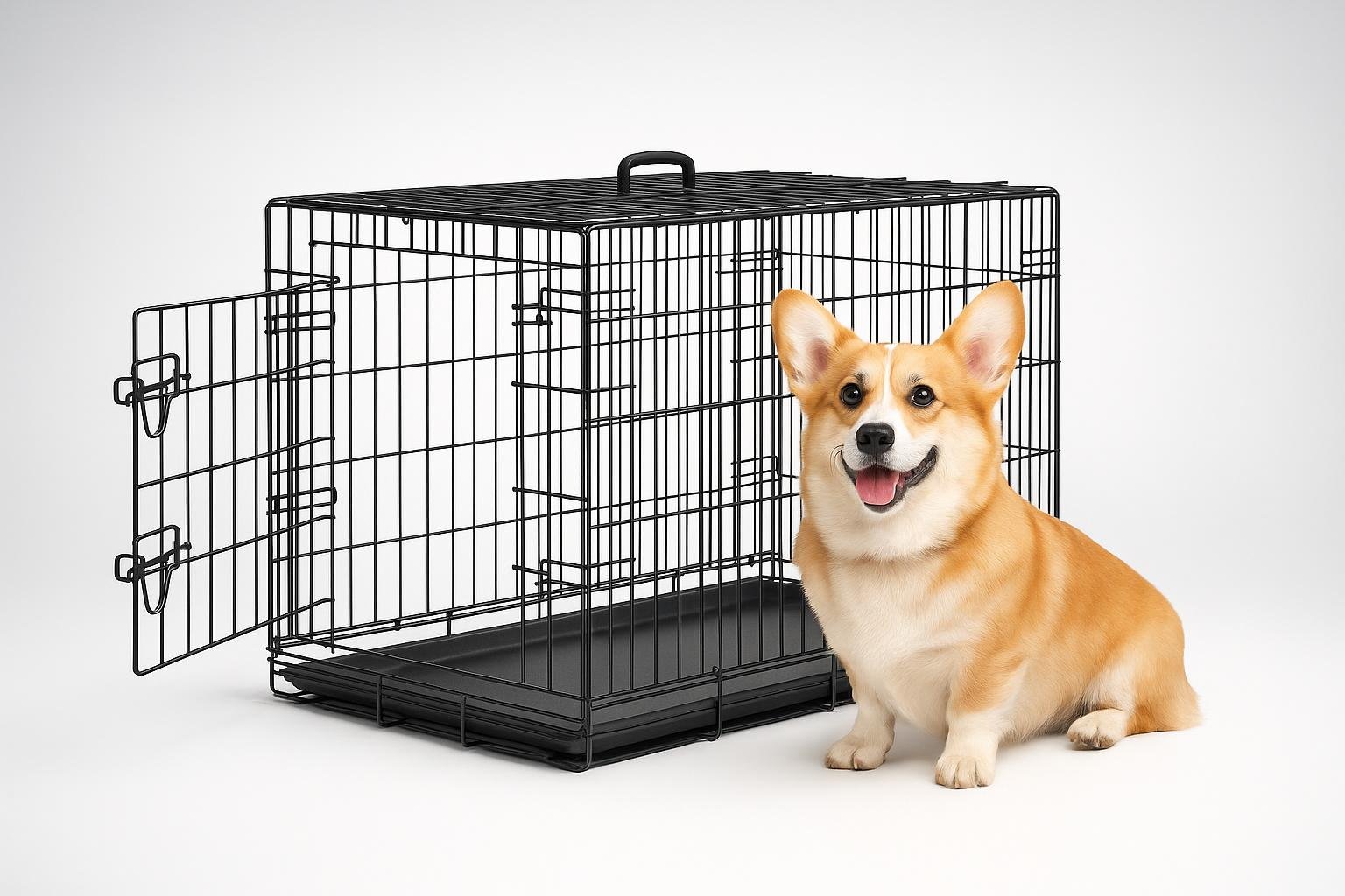 Yaheetech gabbia pieghevole in metallo per cani: kennel robusto e regolabile a prezzo ribassato