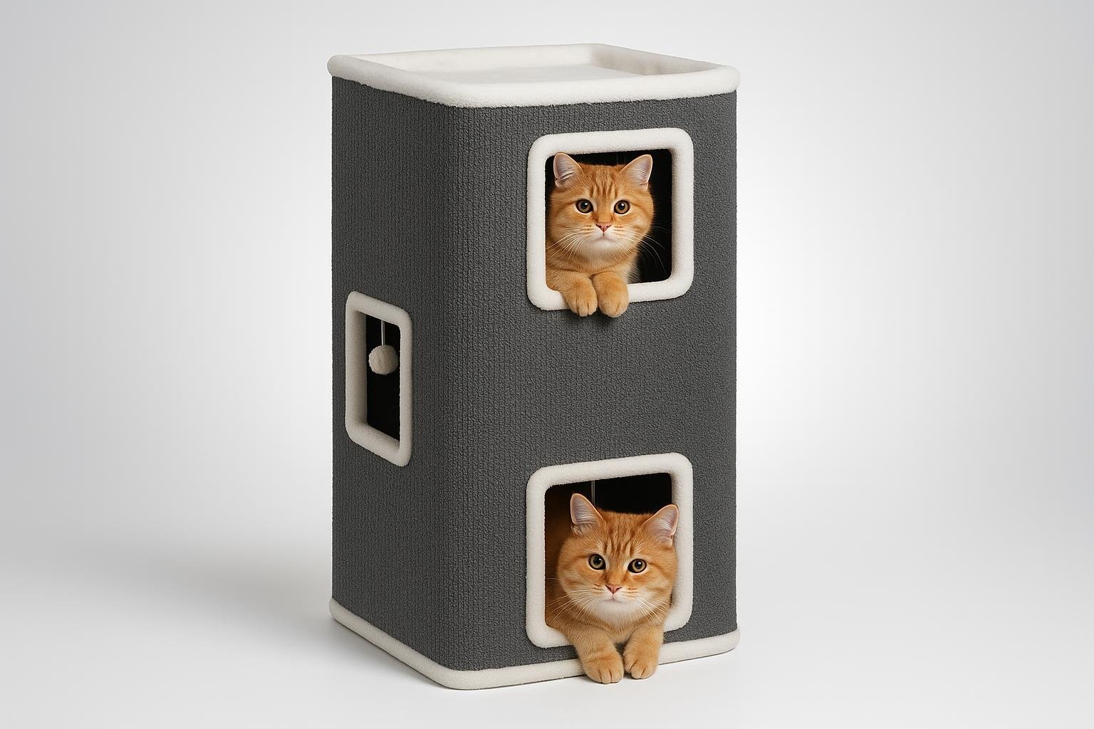 PawHut torre per gatti a 4 livelli: tiragraffi compatto per arricchire anche i piccoli appartamenti