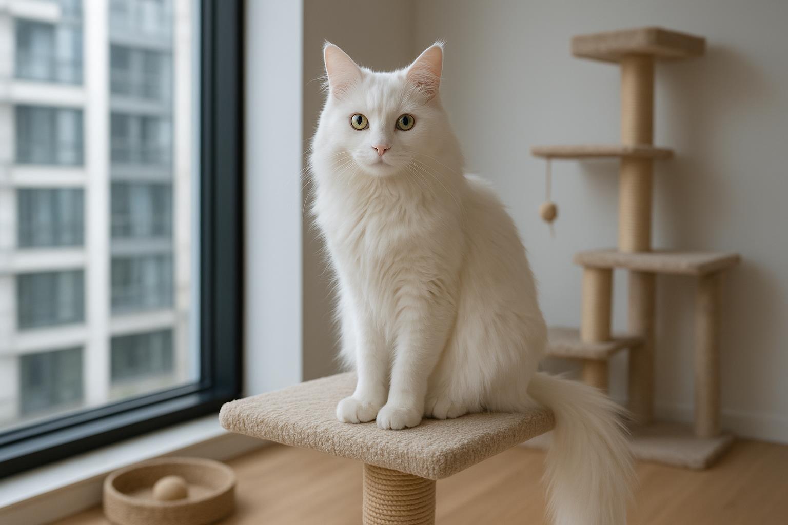 Gatto angora turco: eleganza, gioco e gestione del pelo semilungo in una casa moderna