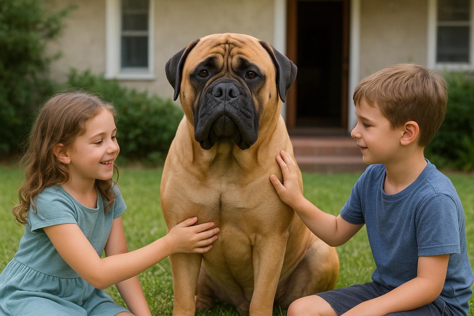 Bullmastiff in famiglia: vivere con un gigante calmo tra appartamento e giardino