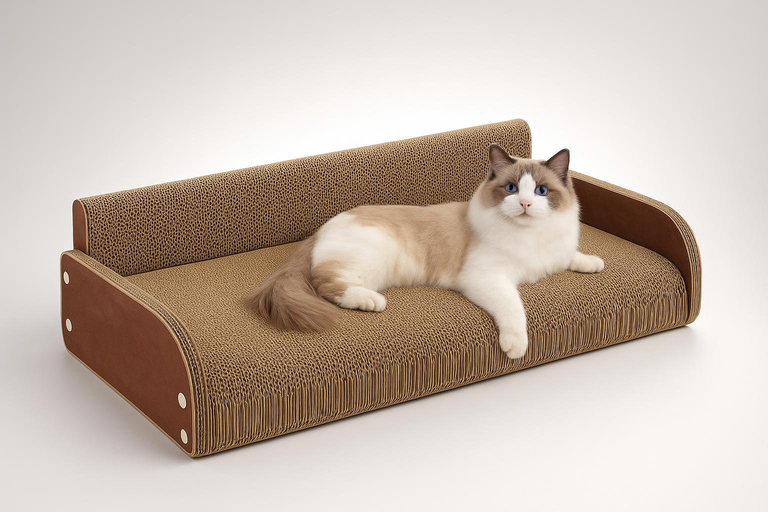 Tiragraffi per gatti adulti XXL in cartone design divano, occasione Amazon per salvare il sofà