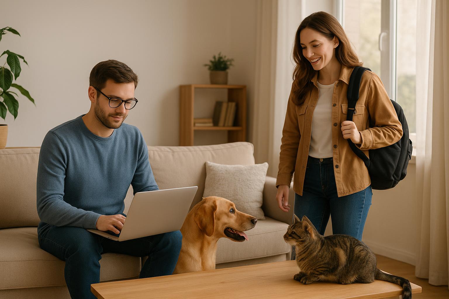 Convivenza con il pet quando uno lavora sempre da casa e l’altro è spesso fuori: evitare gelosie e stress