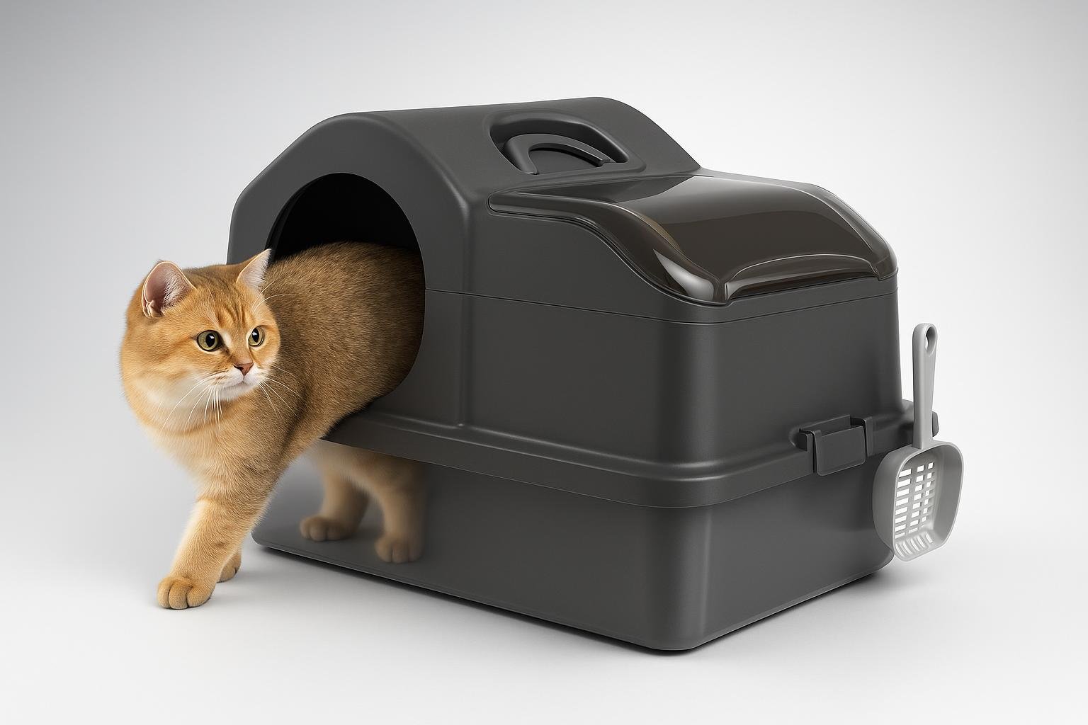 PawHut lettiera gatto chiusa XL in acciaio inox: maxi toilette elegante in promozione su Amazon