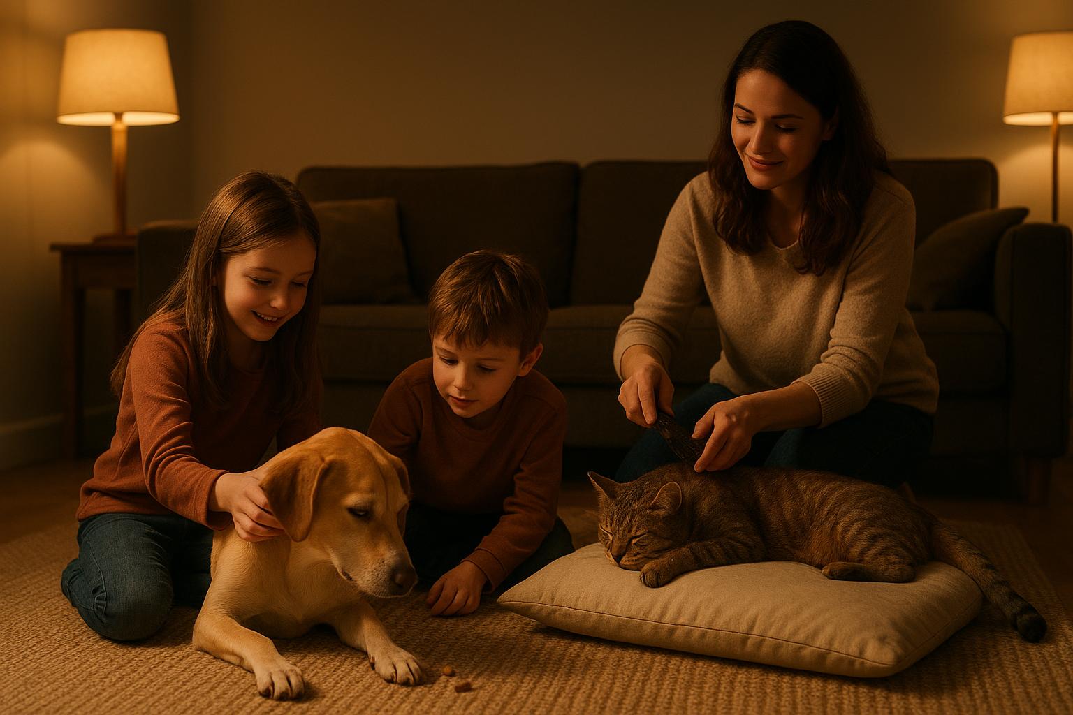 Serata giochi in famiglia con cane e gatto: attività semplici per rafforzare il legame