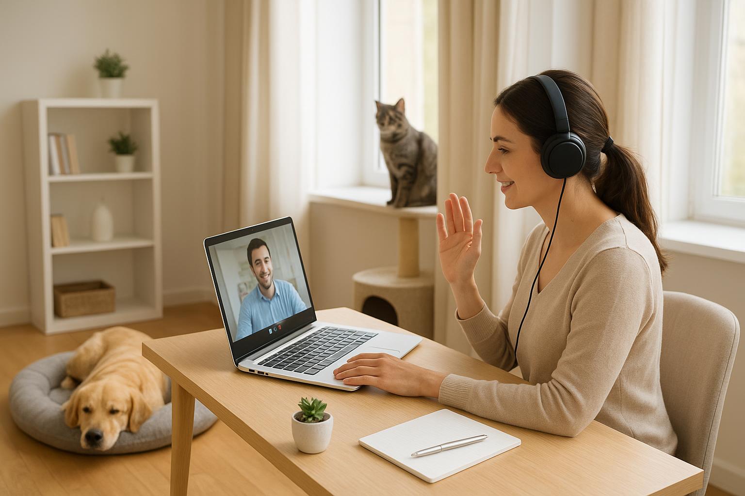 Smart working e videochiamate con cane e gatto in casa: come organizzarsi senza stress