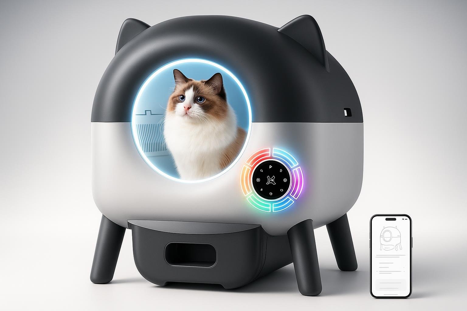 Lettiera gatto autopulente con app in offerta su Amazon: più igiene con meno fatica