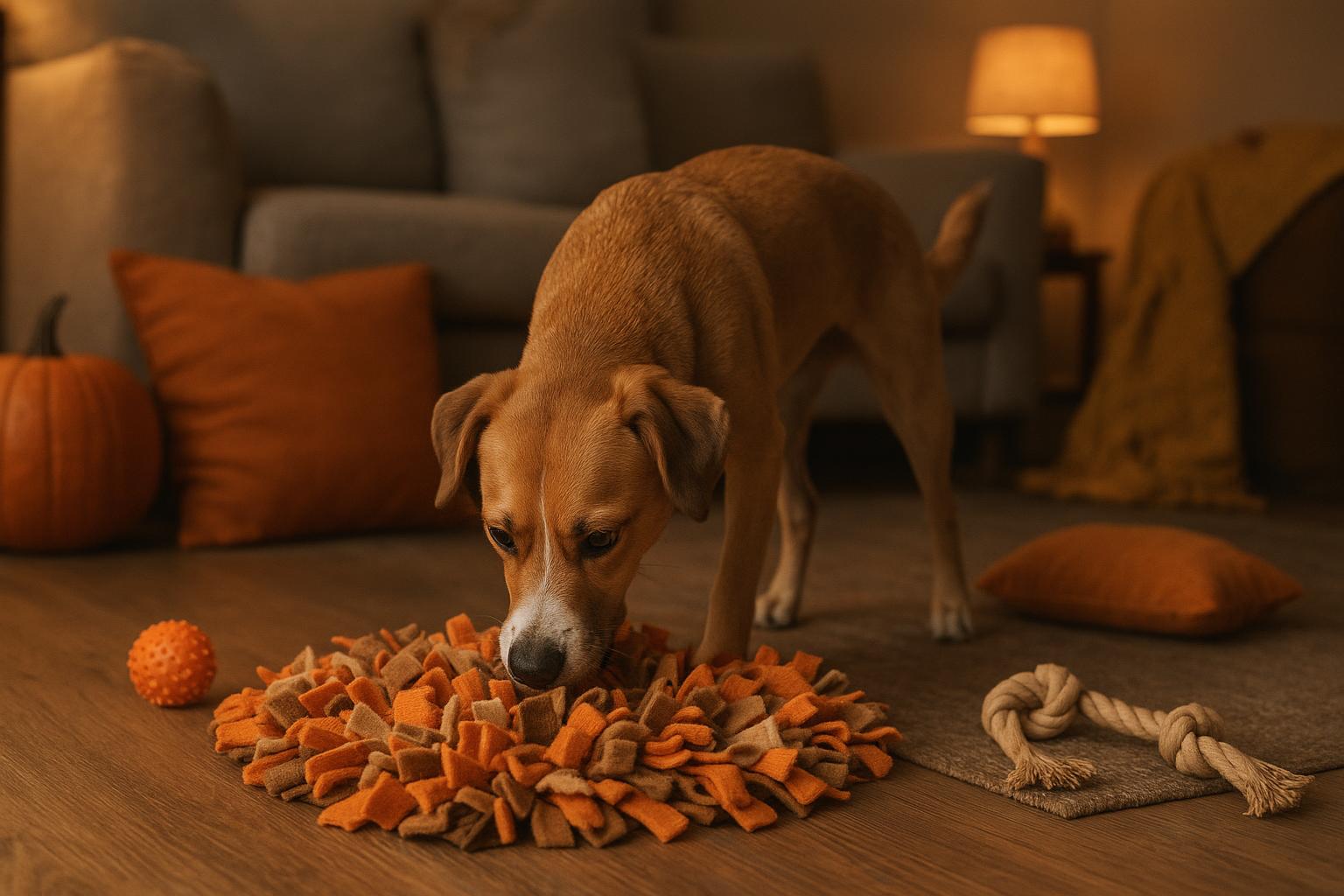 Cane e stimolazione mentale in casa nei giorni di maltempo autunnale