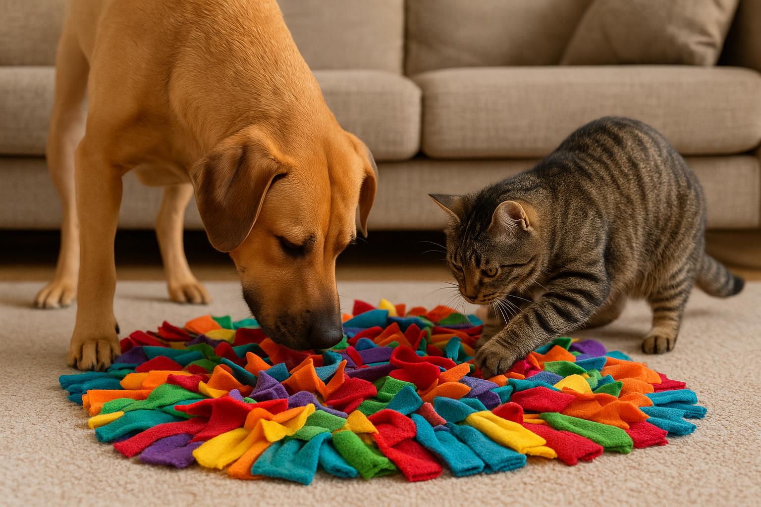 Tappeti gioco interattivi per cani e gatti insieme: come scegliere modelli adatti a più specie
