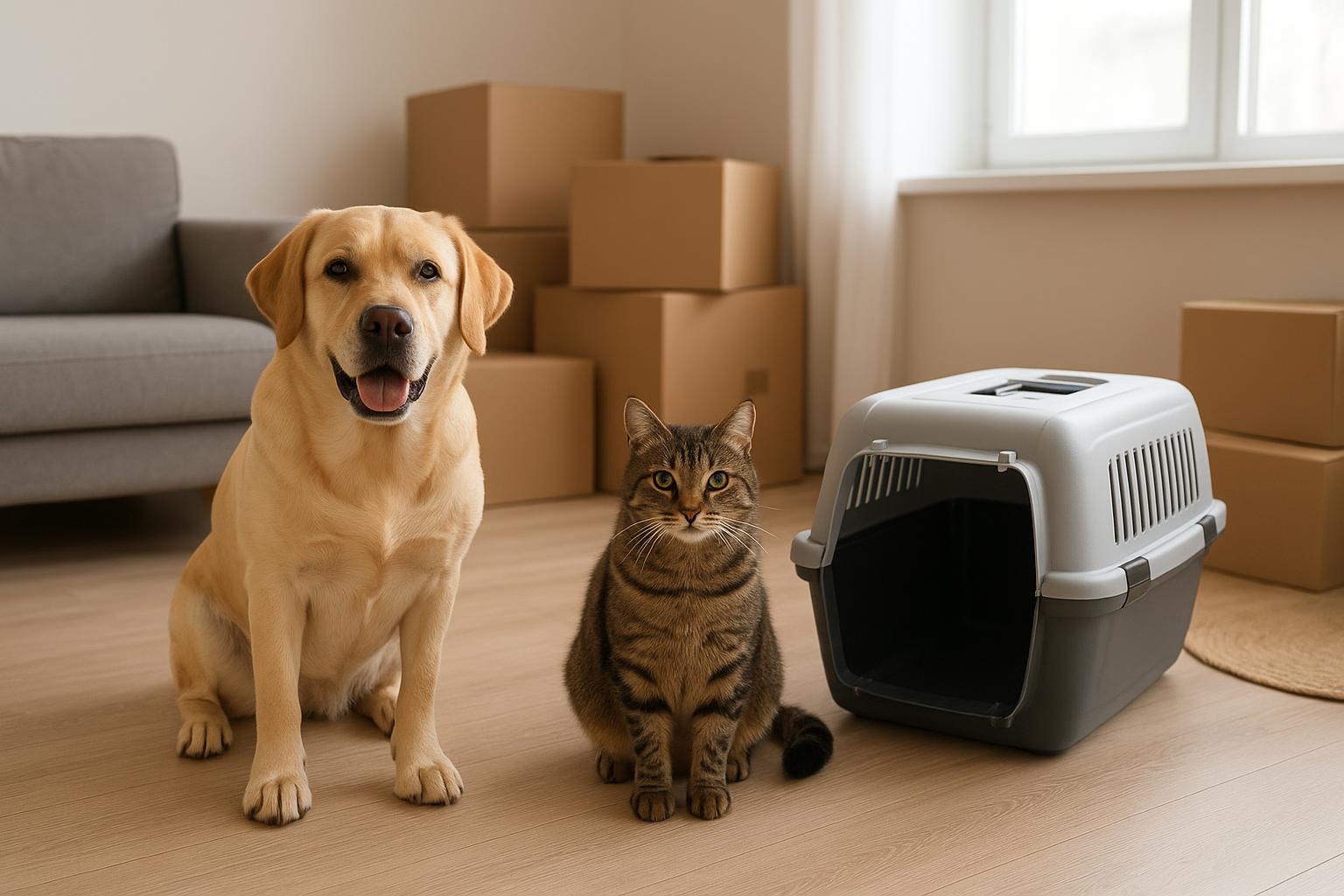 Trasloco internazionale con cane e gatto: documenti, viaggio in aereo e adattamento nella nuova casa