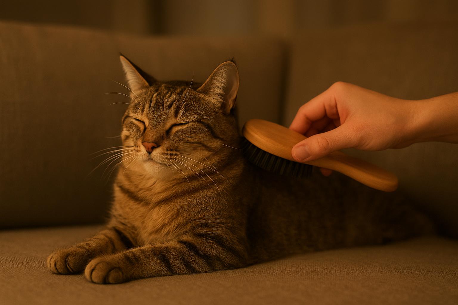 Routine di coccole e spazzolatura serale con il gatto: come trasformarla in un momento di benessere condiviso