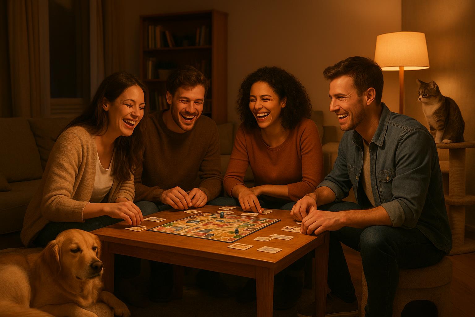 Serata giochi da tavolo pet-friendly: come organizzare una notte in compagnia di amici, cane e gatto
