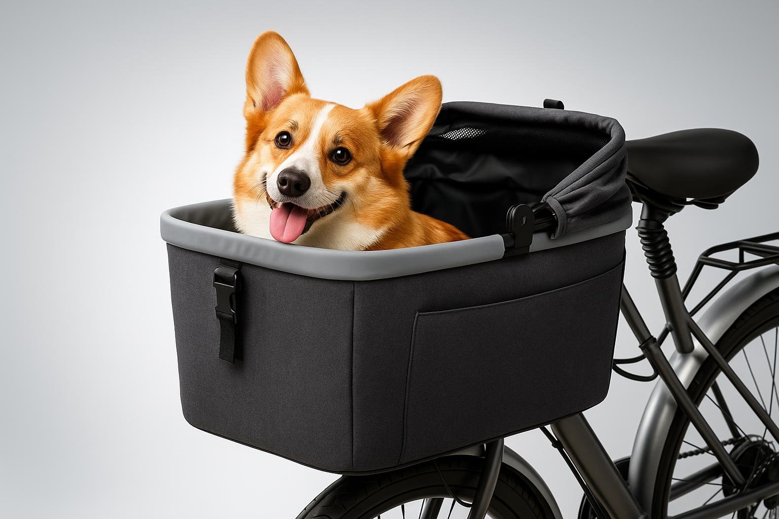 Cestino posteriore per bici DAISTERN, trasporto sicuro per cani fino a 10 kg in città e in campagna