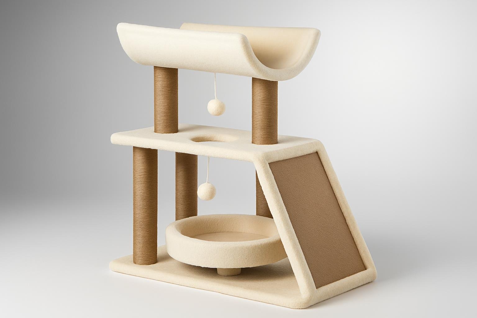 Albero tiragraffi PawHut con cuccia a U in offerta su Amazon: area relax compatta per gattini