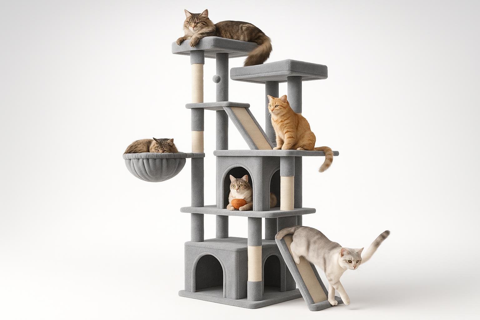 Feandrea albero tiragraffi XL per più gatti, la torre 184 cm in promozione su Amazon
