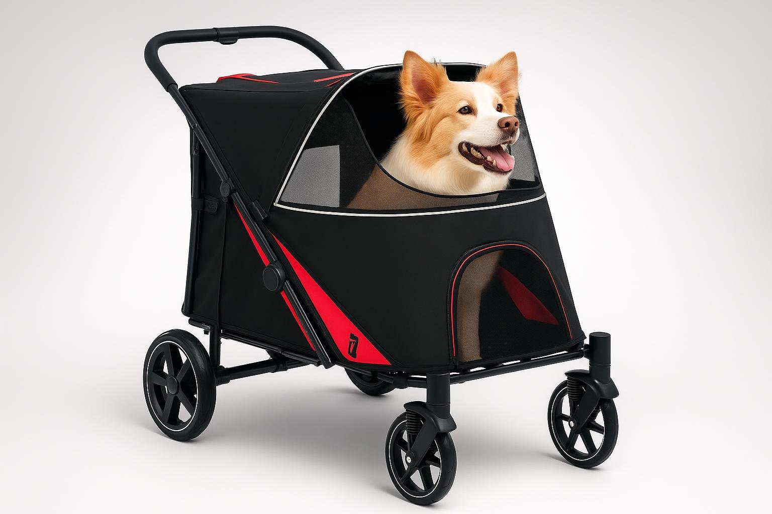 PawHut passeggino per cani di taglia media e grande pieghevole: comfort e sicurezza in offerta su Amazon