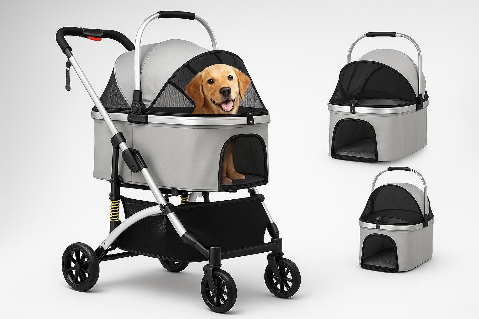 Passeggino per cani MAMIZO 3 in 1, soluzione pratica per cuccioli e pet senior ora a prezzo ribassato