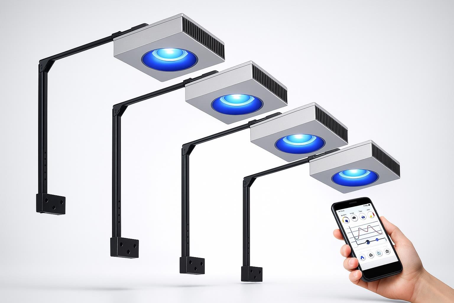 PopBloom WiFi LED 100W per acquario marino, illuminazione professionale in offerta su Amazon