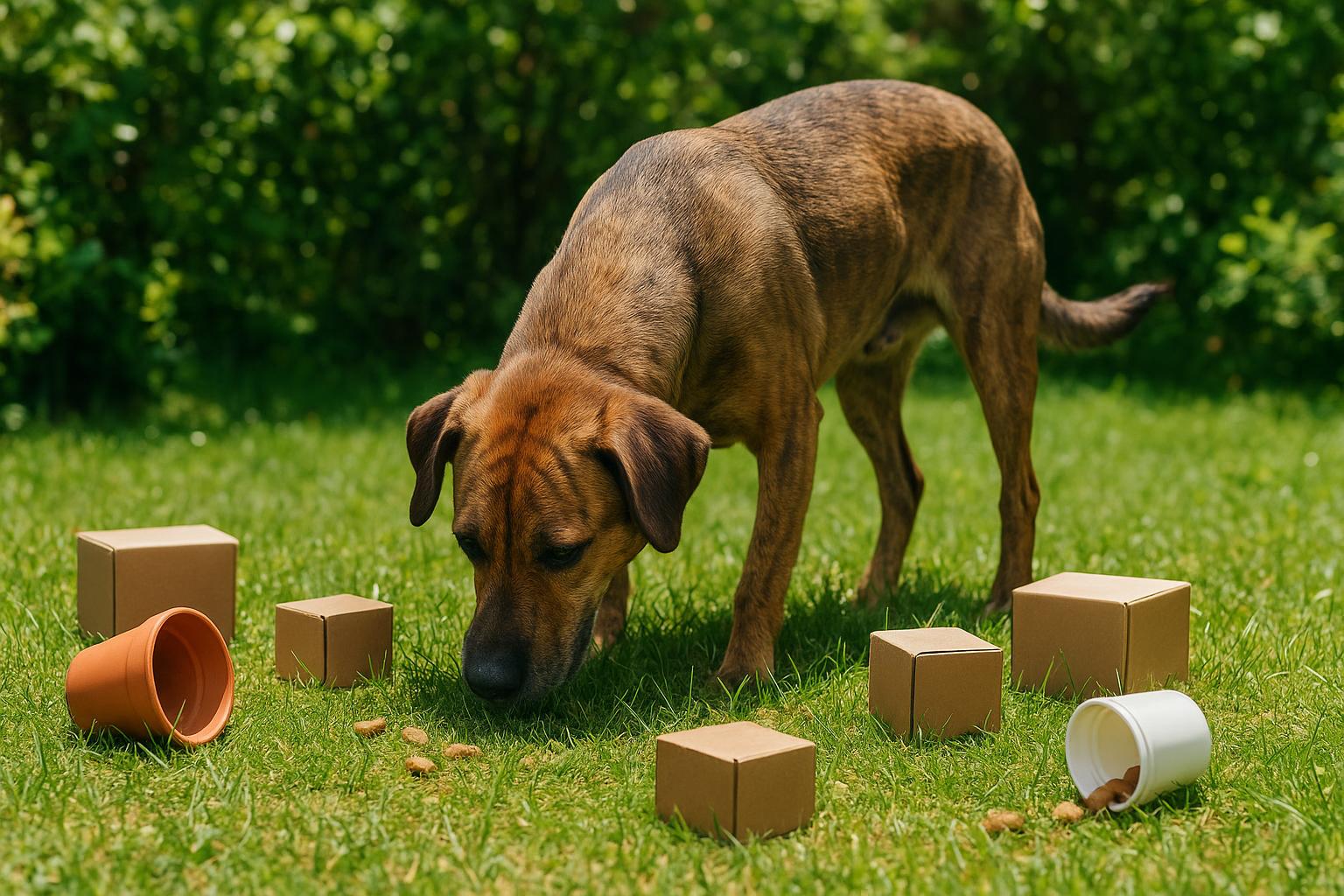 Percorsi olfattivi fai-da-te per cani in giardino: idee semplici per stancarli con il naso