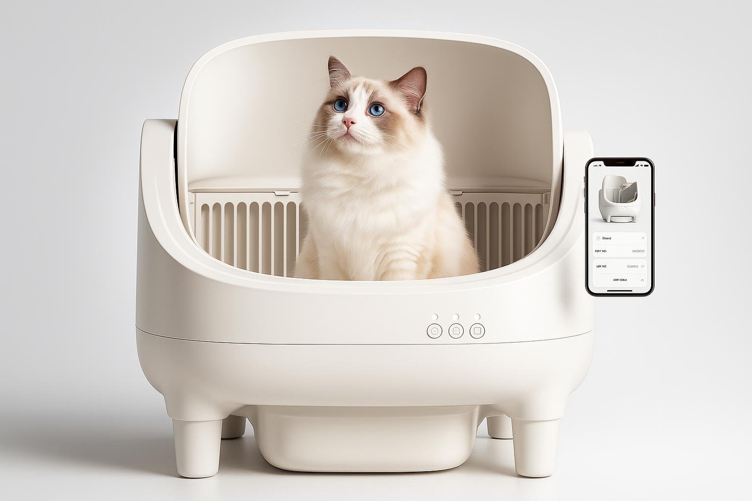 Lettiera gatto autopulente Thereye con app e sensori di sicurezza: la soluzione automatica per chi ha più gatti, ora a prezzo ribassato