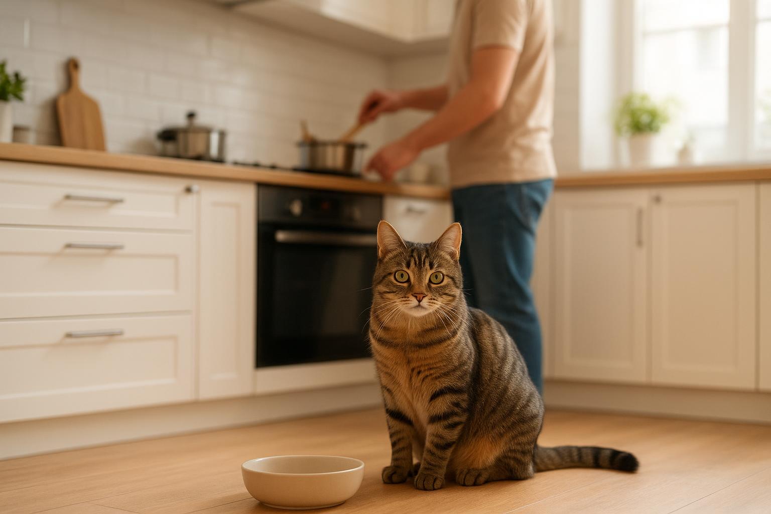 Perché il gatto ti segue sempre in cucina: significati, rischi a tavola e buone abitudini da impostare