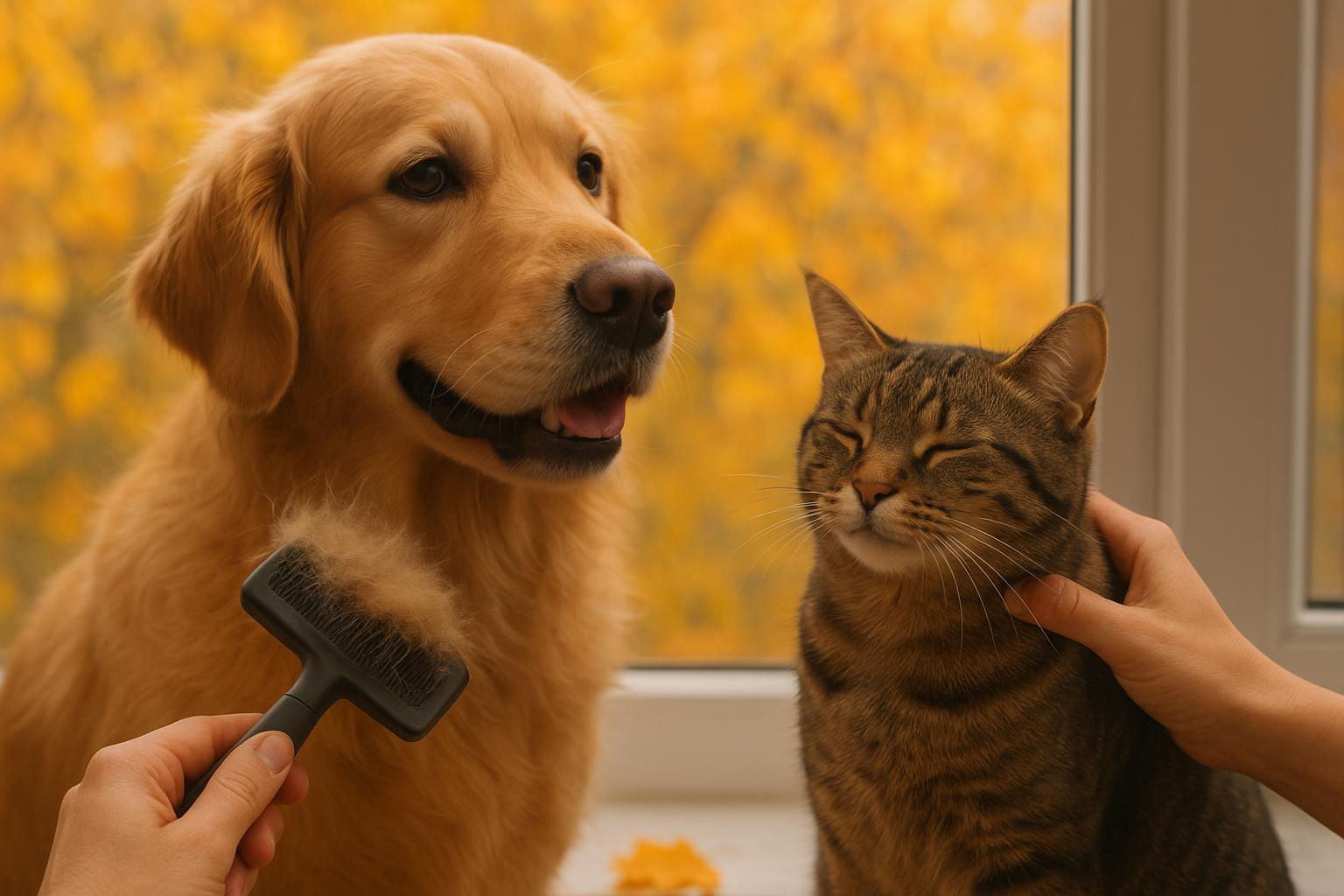 Cambio di pelo autunnale in cani e gatti: come supportarlo con alimentazione e cura del mantello