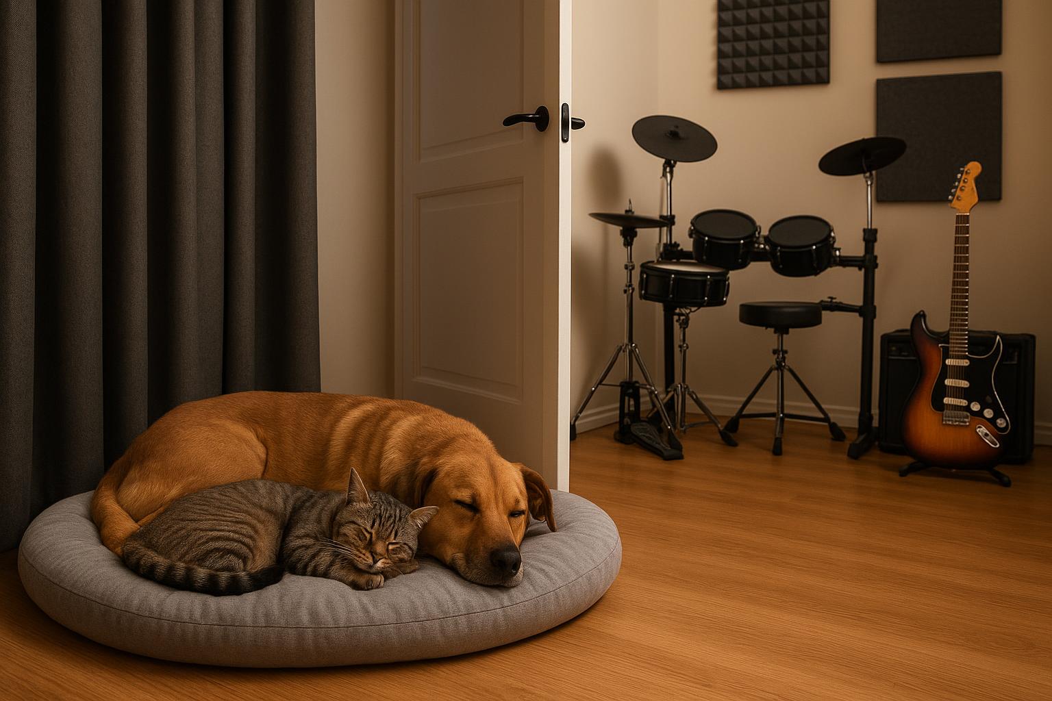 Hobby rumorosi in casa e animali da compagnia: come conciliare batteria, chitarra, stampante 3D e benessere del pet