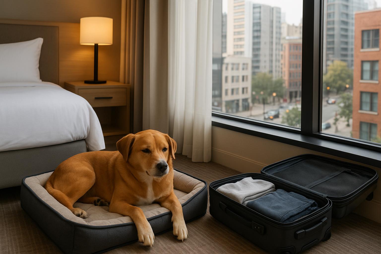 Cane in hotel in città: come abituarlo a pernottamenti brevi in albergo senza stress