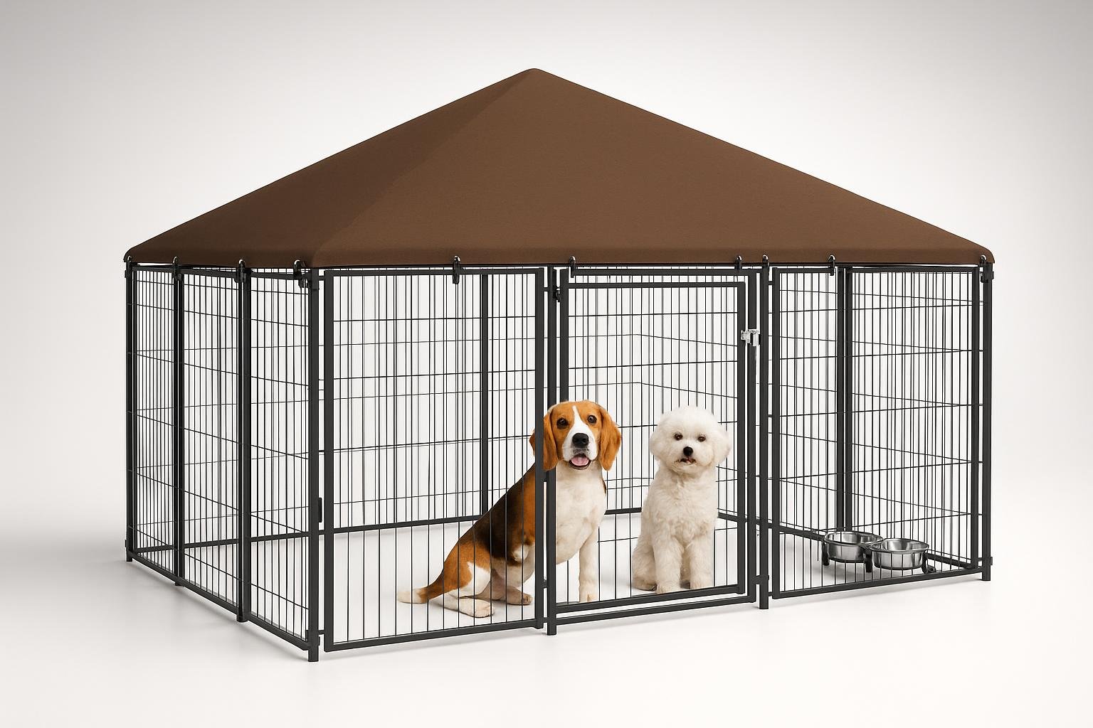 Recinto da esterno PawHut con tetto anti-UV, trasformare il giardino in uno spazio sicuro per il cane
