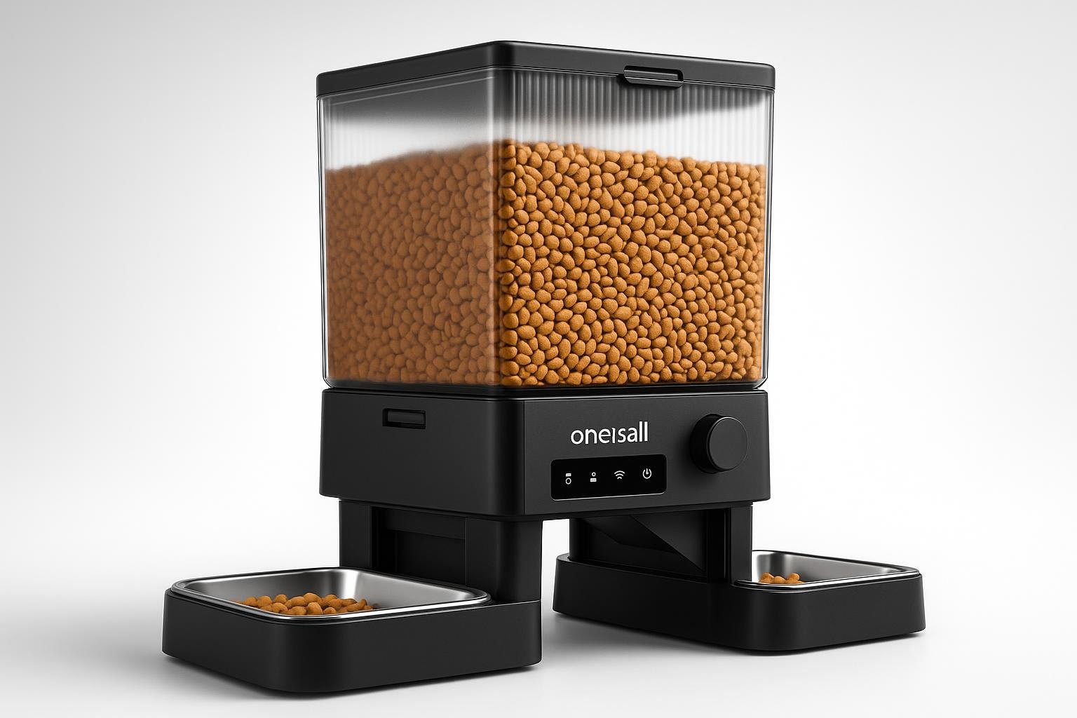 Distributore automatico oneisall 5L con doppia ciotola, la mangiatoia smart per cani e gatti ora in sconto