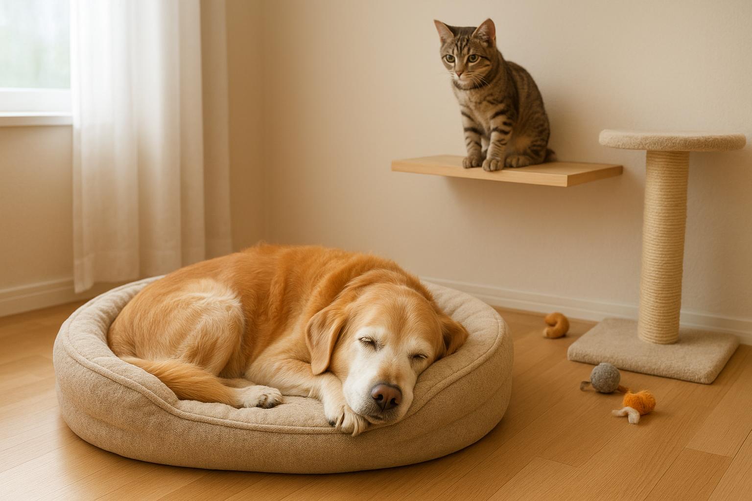 Gatto giovane e cane molto anziano: gestire energie diverse senza stressare nessuno