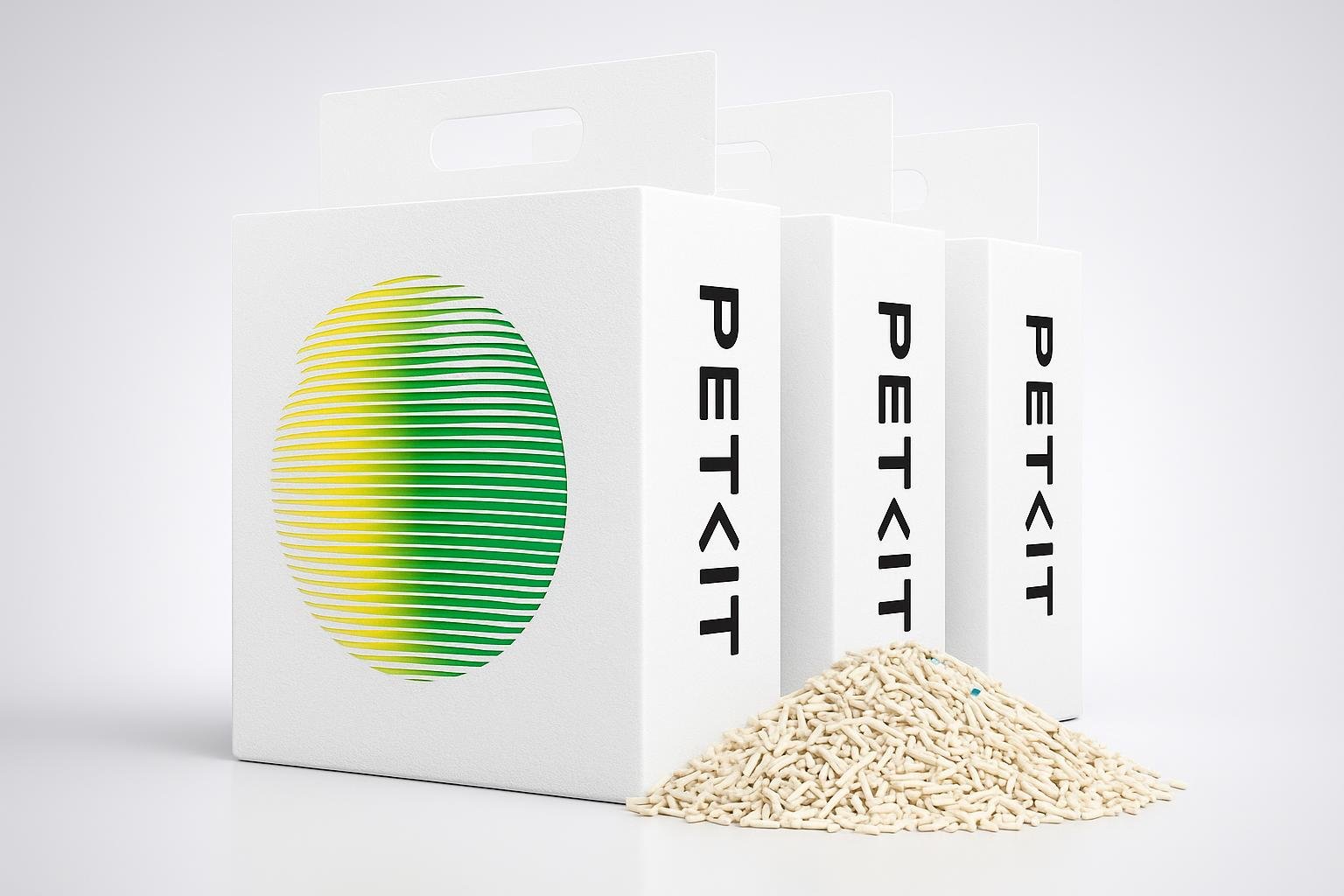 Lettiera agglomerante PETKIT tofu + bentonite, soluzione pratica per gatti e appartamenti piccoli