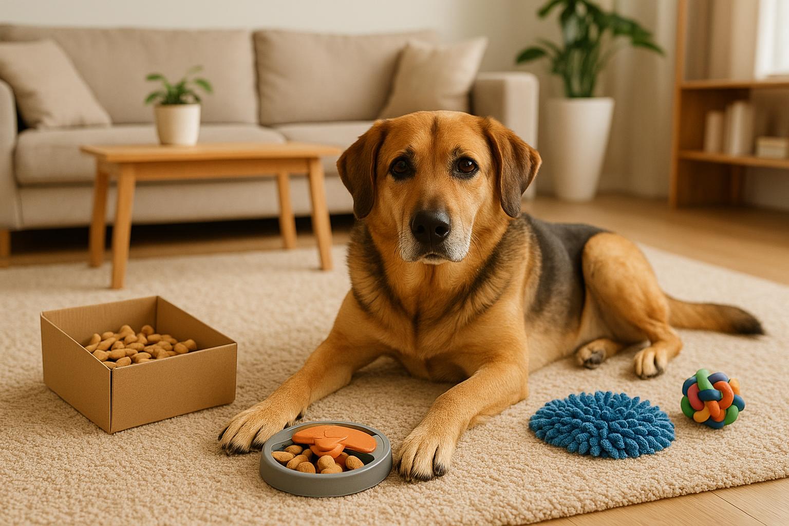 Cane adulto e gioco calmo in casa: idee di attività tranquille per giornate piovose e spazi ridotti