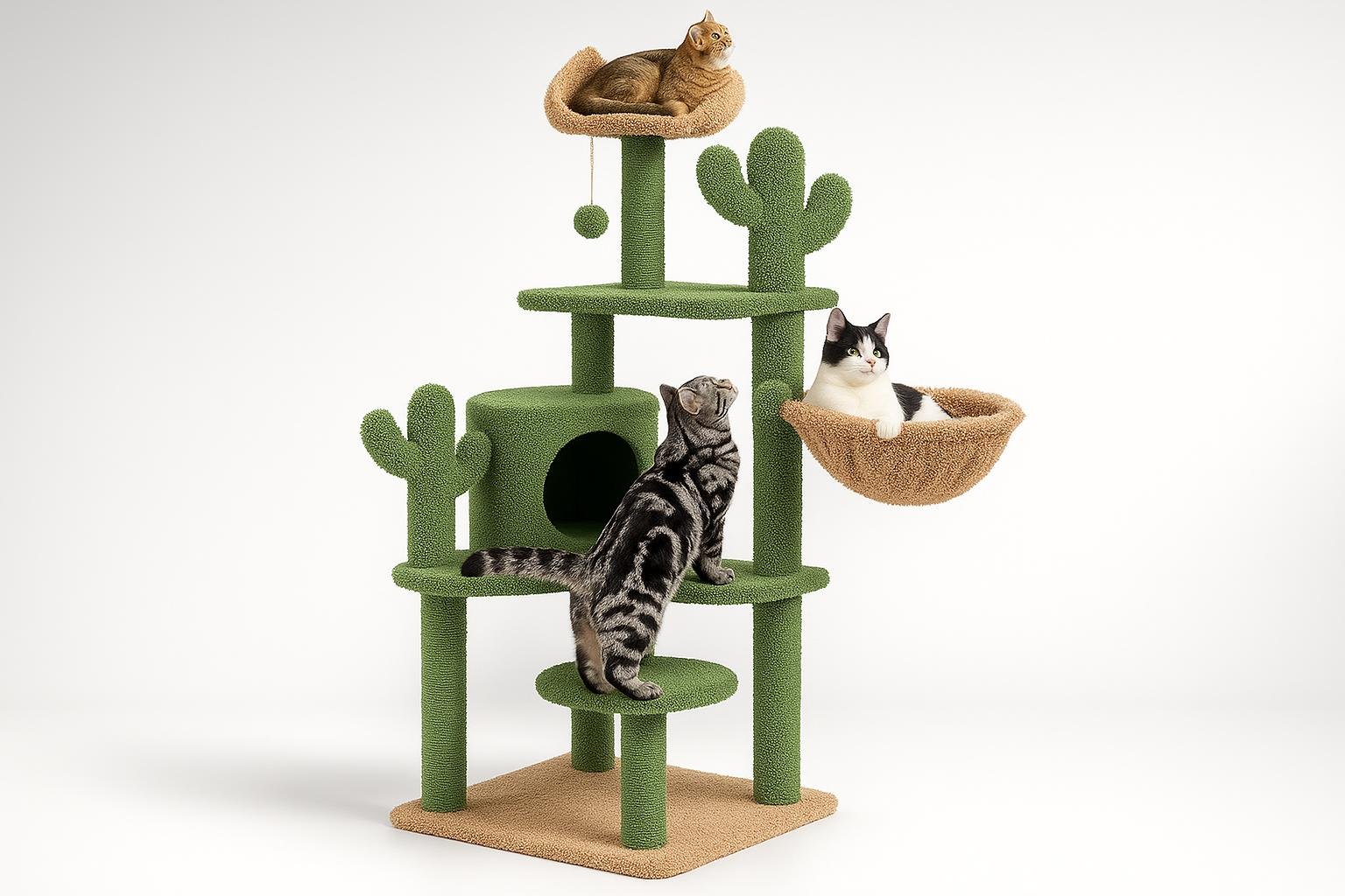Tiragraffi cactus Yaheetech da 135 cm, albero gioco verde in super offerta su Amazon