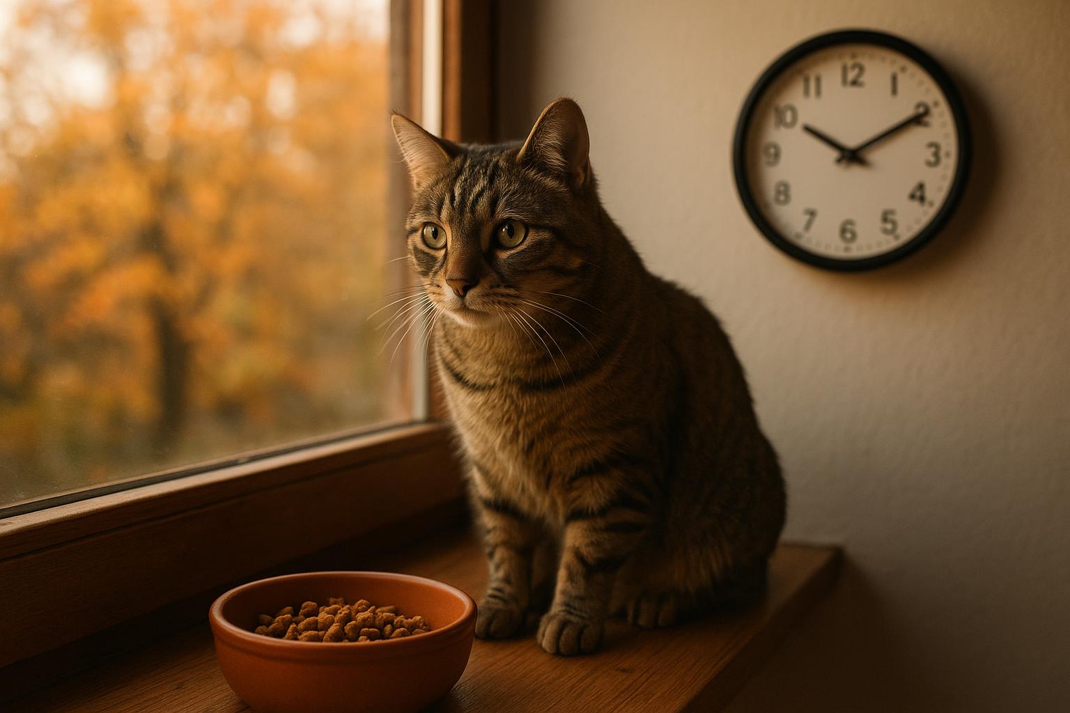 Gatto e cambio dell’ora solare: come ridurre miagolii, richieste di pappa e stress di ottobre
