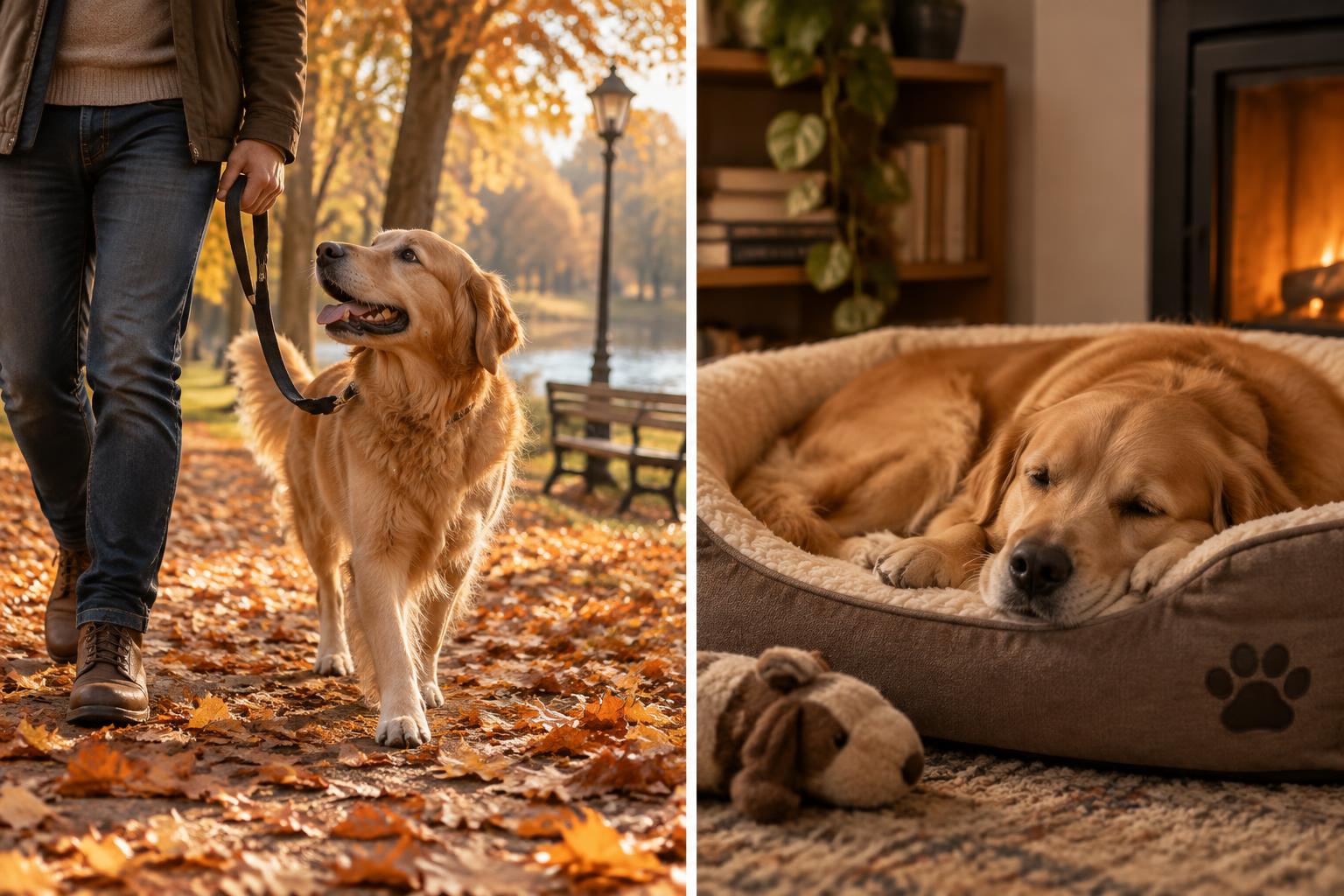 Cani e cambio di routine in autunno: come mantenere passeggiate e riposo equilibrati