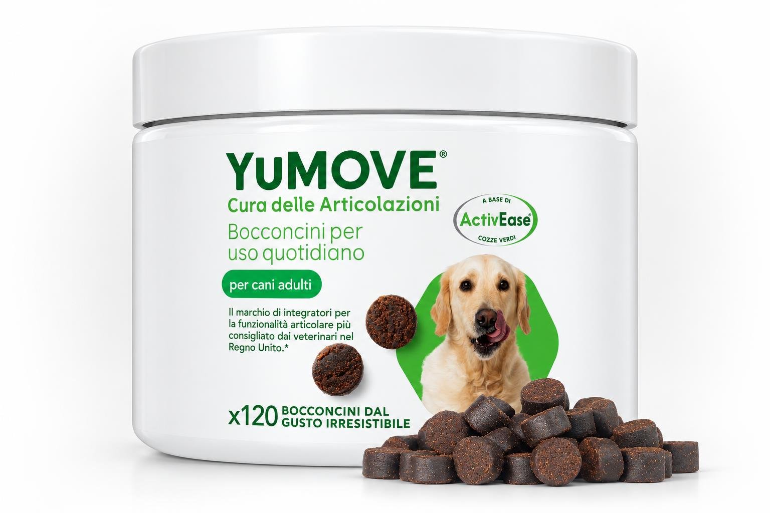 Yumove ActivEase per le articolazioni del cane: bocconcini morbidi per adulti