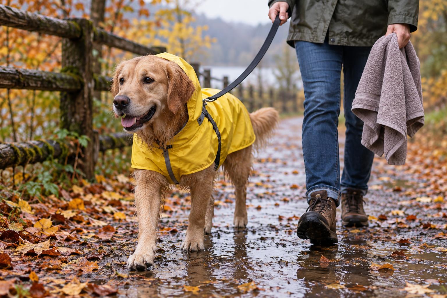 Cane e passeggiate sotto la pioggia: come rendere l’uscita autunnale più confortevole