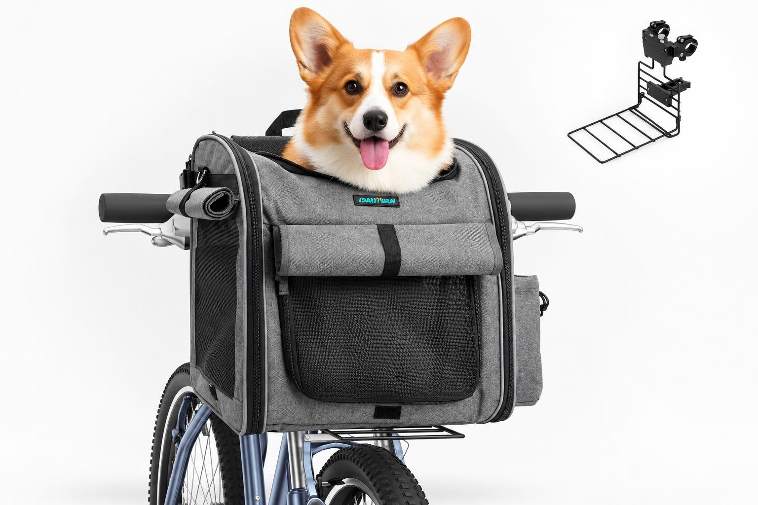 Cestino DAISTERN per portare il cane in bicicletta: praticità 4 in 1 per le uscite in città