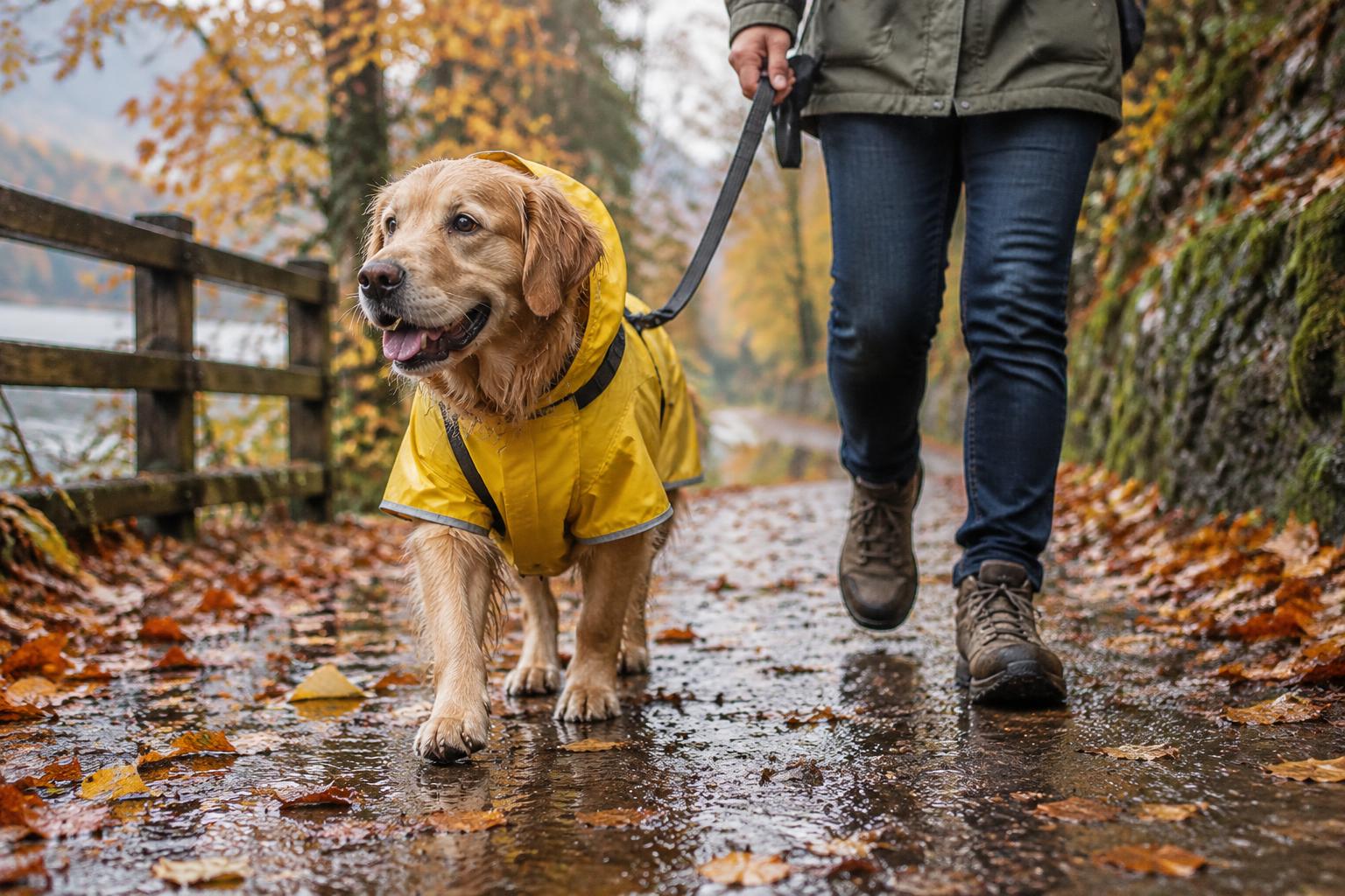 Cane e pioggia d’autunno: come rendere le passeggiate più confortevoli