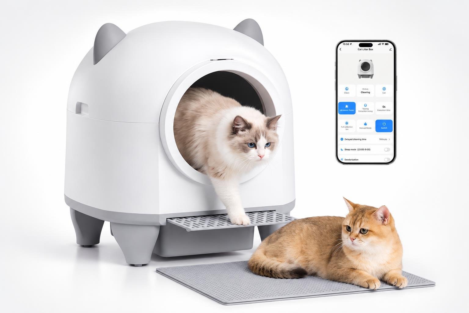 Lettiera automatica TRIUMPHKEY da 90 litri: funzioni smart per la gestione quotidiana