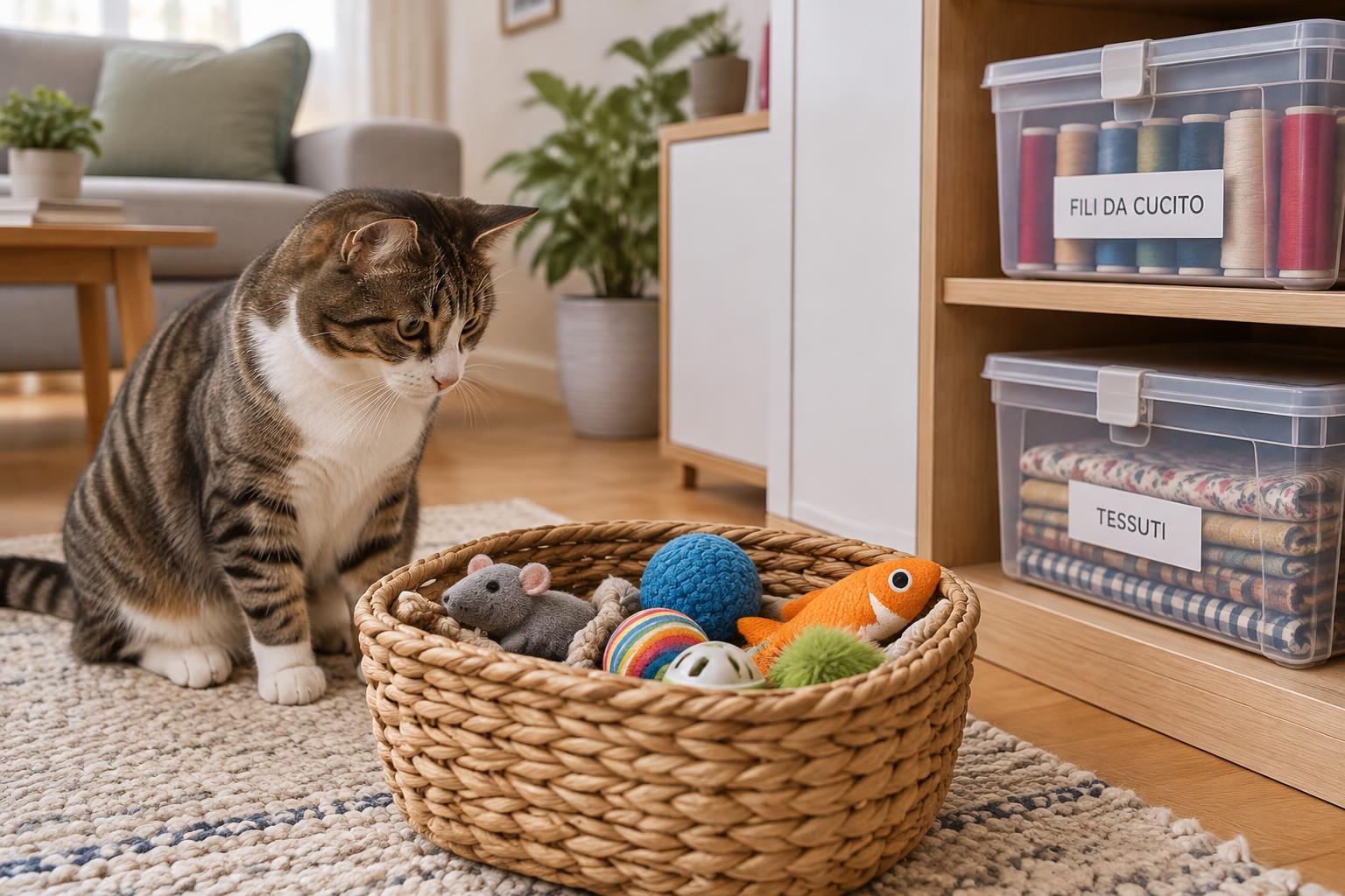 Gatto che mastica fili e tessuti: come ridurre i rischi e proteggere la casa