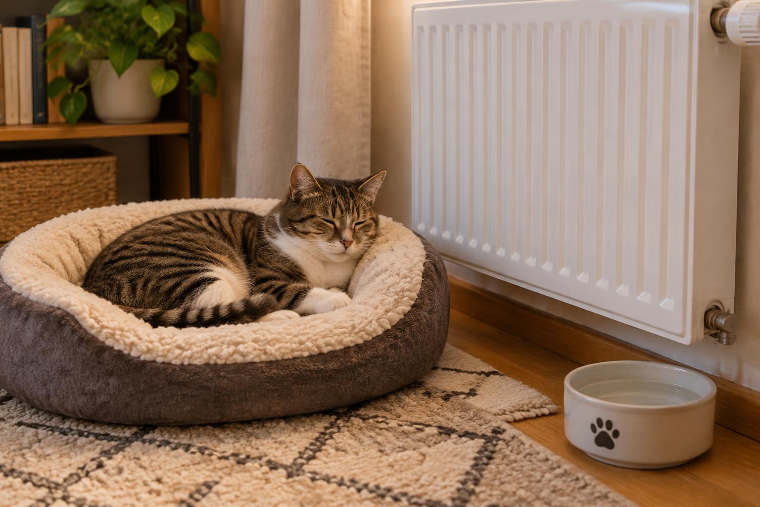 Gatto e termosifone: come offrirgli calore senza rischi