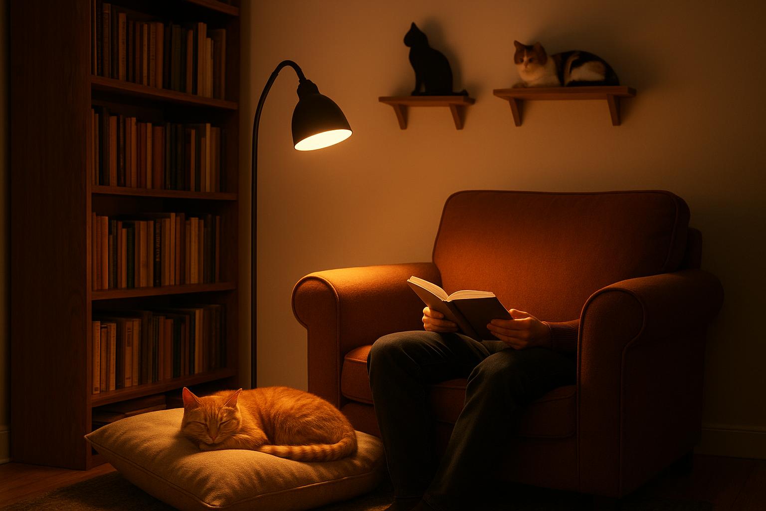 Gatto e angolo lettura: come creare uno spazio condiviso per relax, coccole e gioco tranquillo